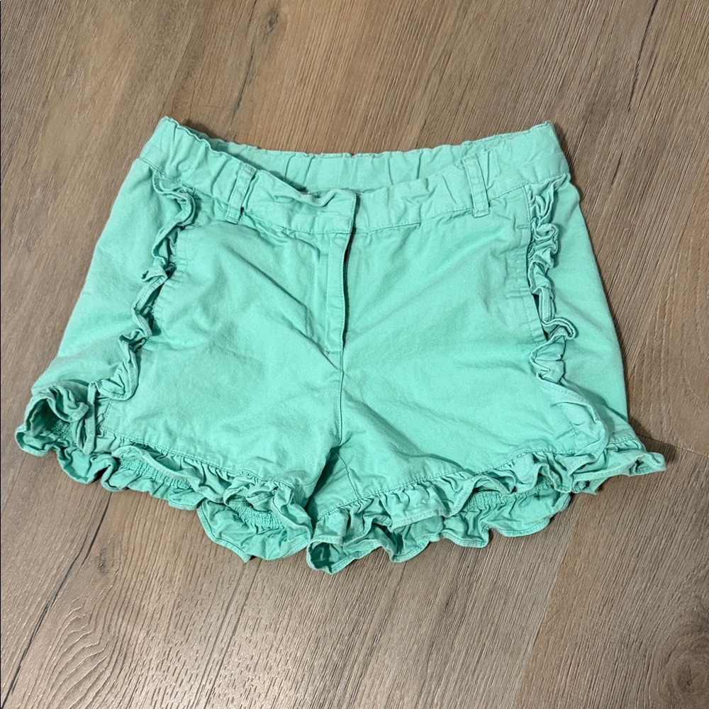 Southbound Mint Green Ruffle Trim Girls Size 8 Shorts, VGUC